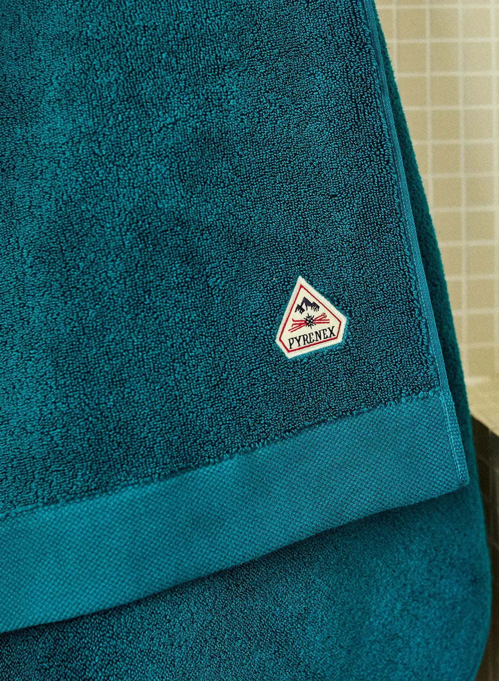 Hana peacock blue bath towel