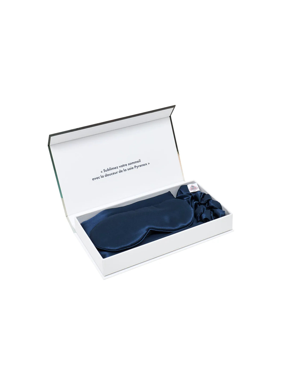 Navy blue silk gift box