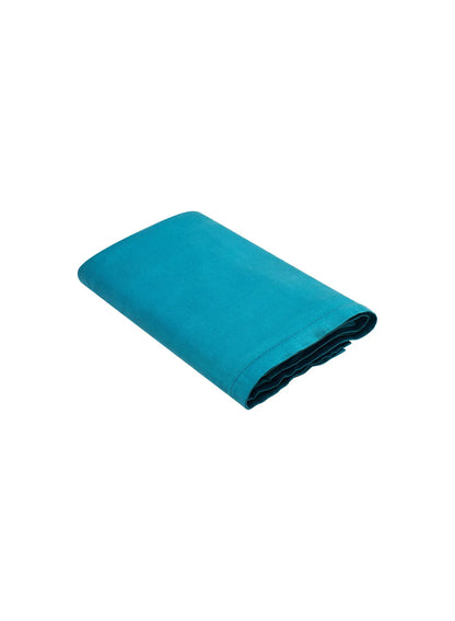 Pillowcases x2 plain peacock blue in cotton and TENCEL™ Lyocell