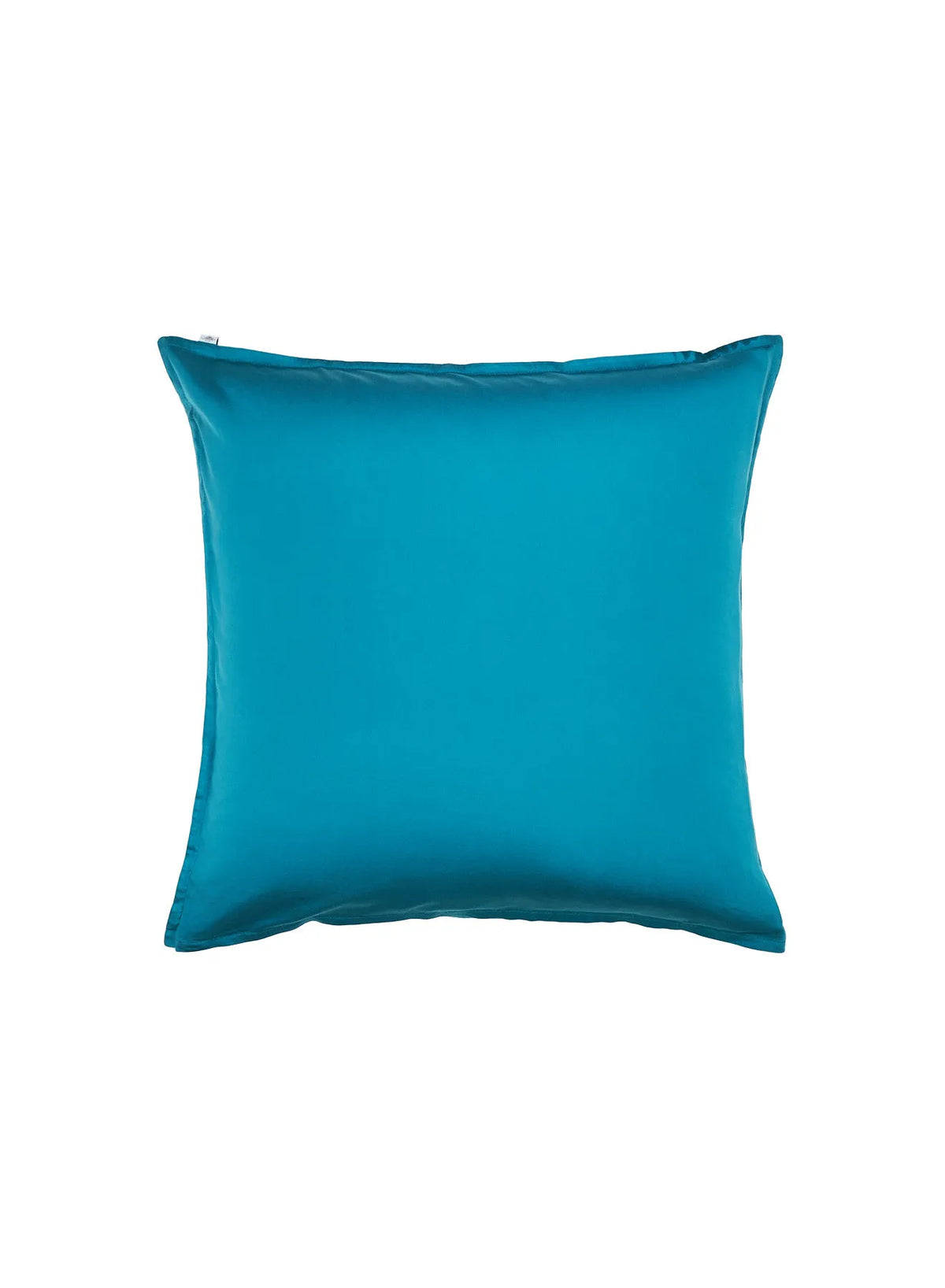Pillowcases x2 plain peacock blue in cotton and TENCEL™ Lyocell