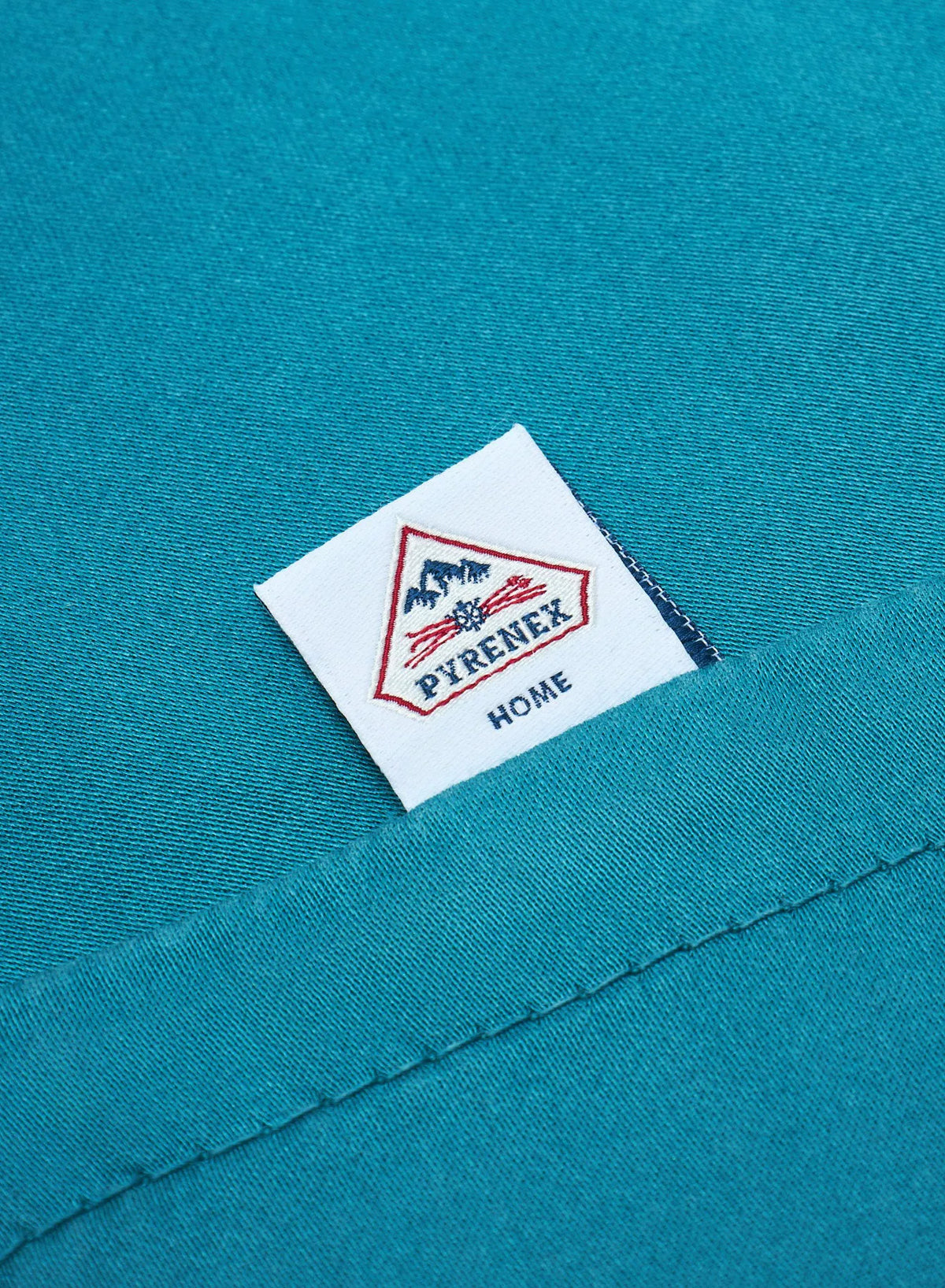 Pillowcases x2 plain peacock blue in cotton and TENCEL™ Lyocell