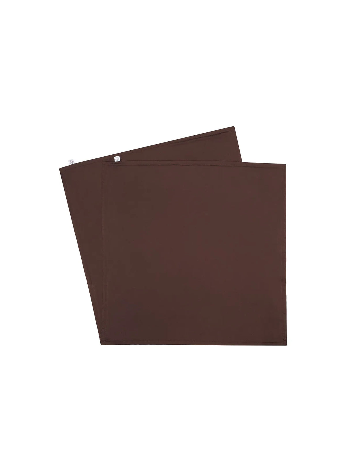 Plain chocolate brown x2 pillowcases in cotton and TENCEL™ Lyocell