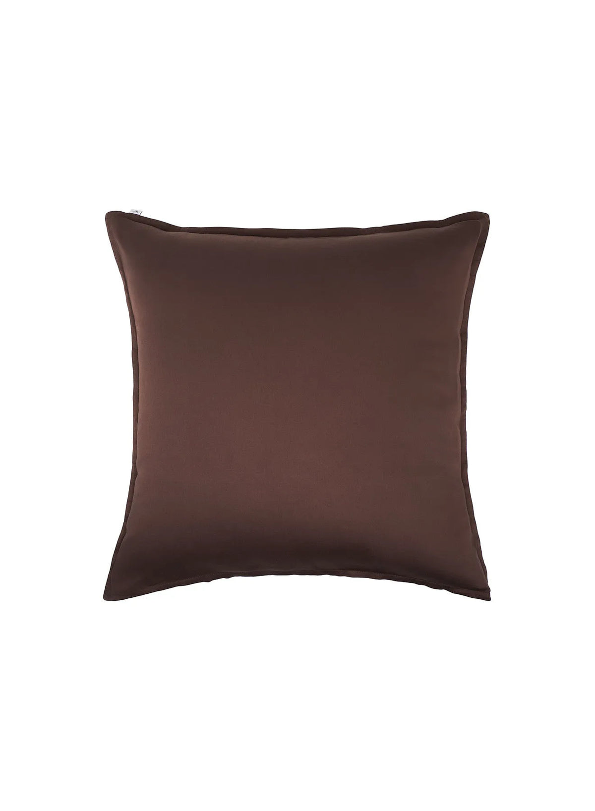 Plain chocolate brown x2 pillowcases in cotton and TENCEL™ Lyocell