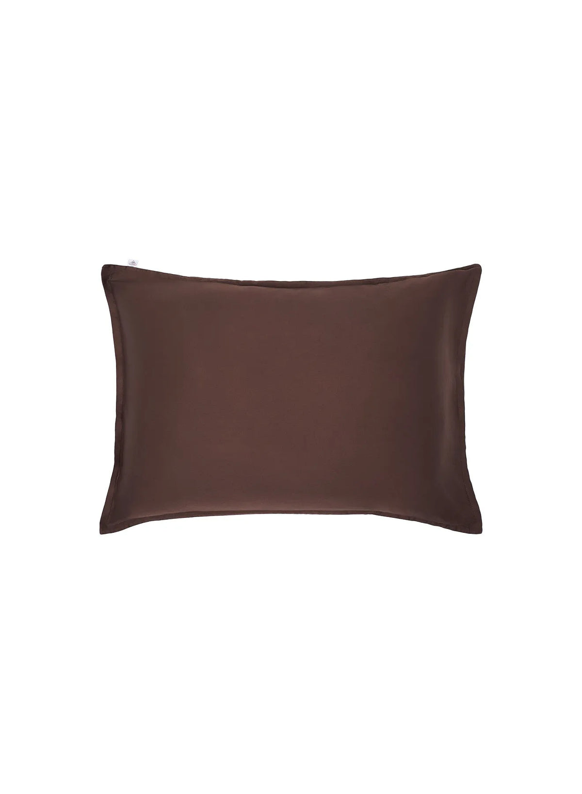 Plain chocolate brown x2 pillowcases in cotton and TENCEL™ Lyocell