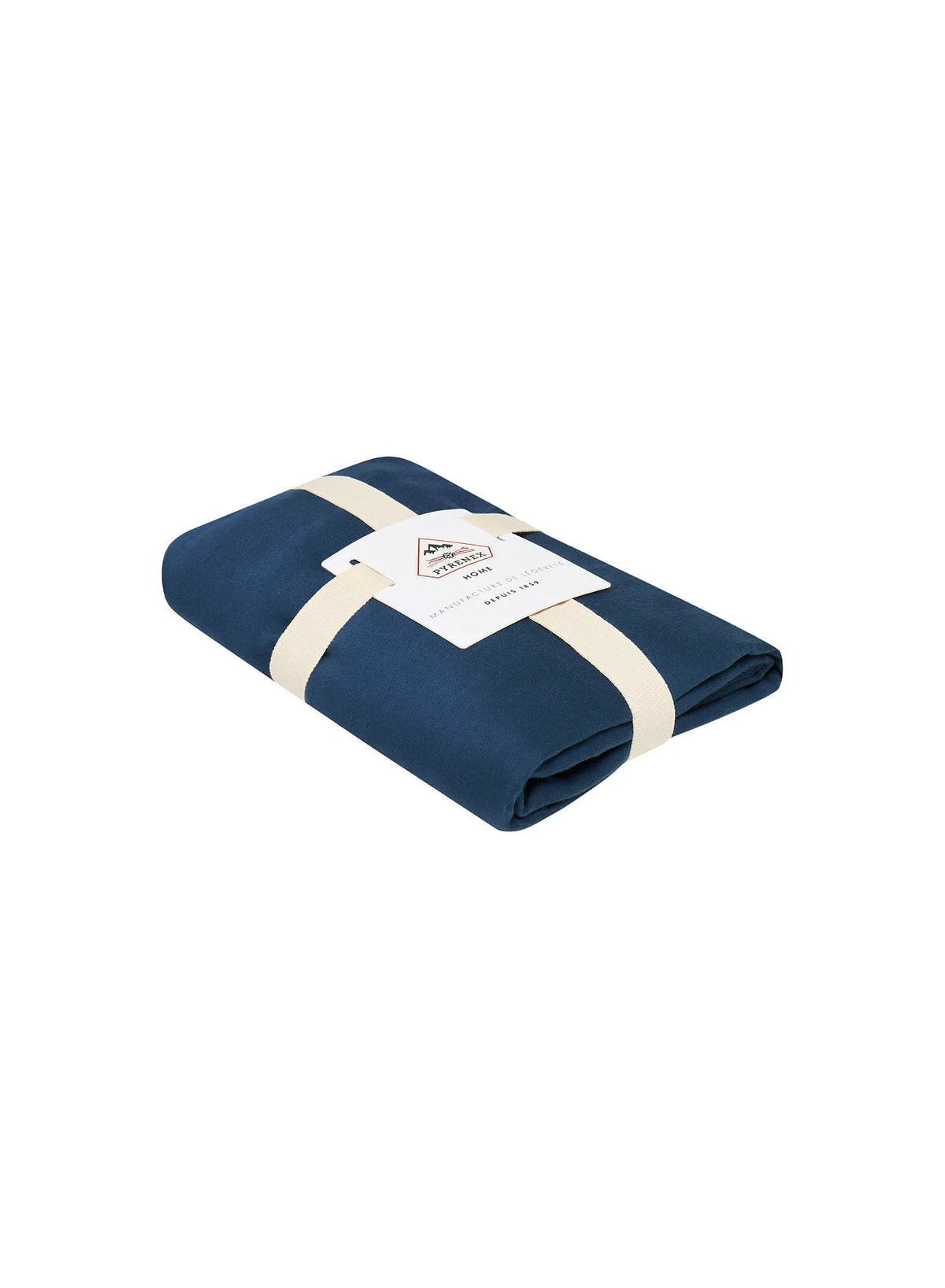 Pillowcases x2 plain ink blue in cotton and TENCEL™ Lyocell