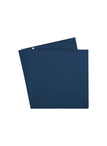 Pillowcases x2 plain ink blue in cotton and TENCEL™ Lyocell