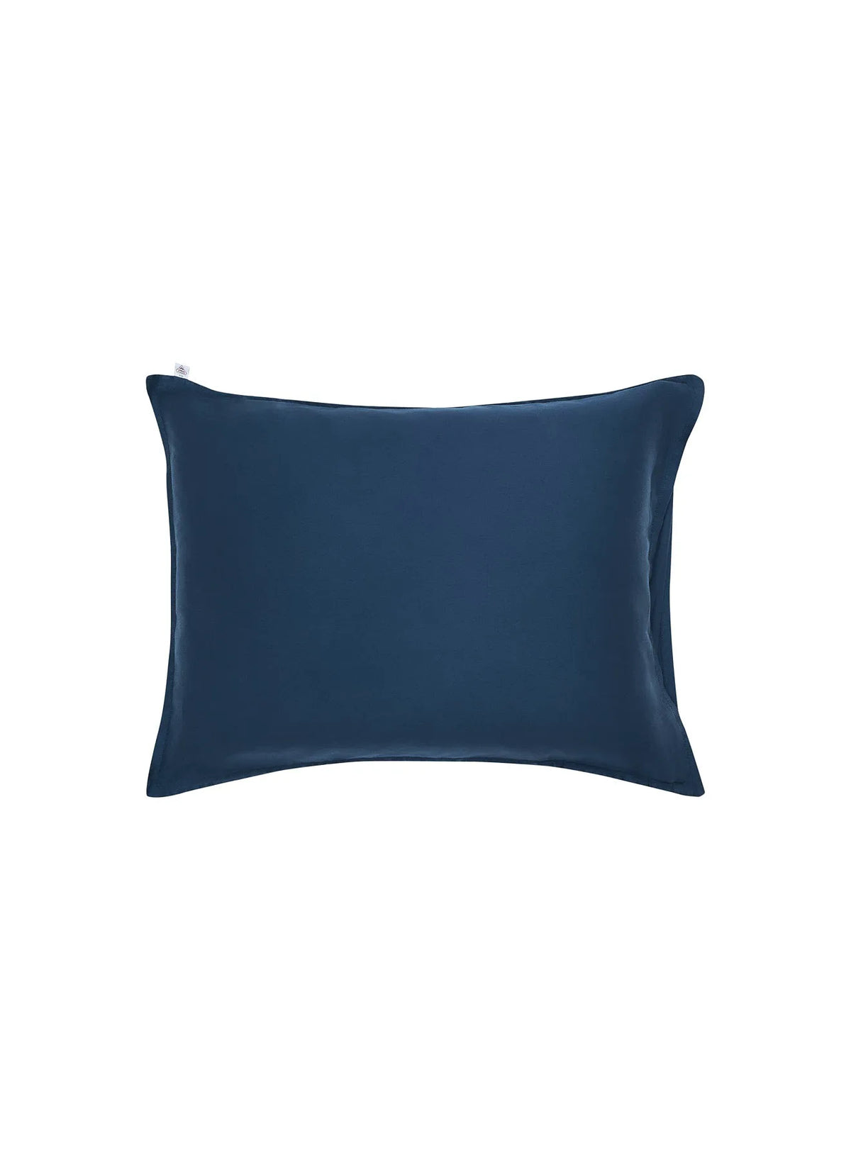 Pillowcases x2 plain ink blue in cotton and TENCEL™ Lyocell