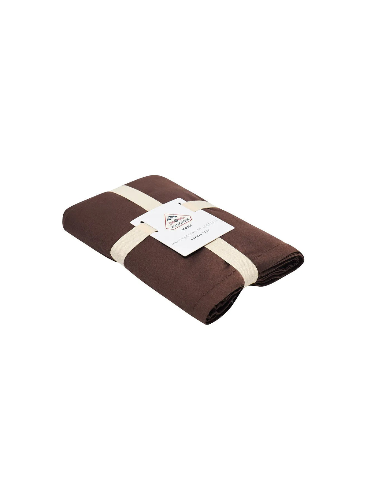 Plain chocolate brown x2 pillowcases in cotton and TENCEL™ Lyocell