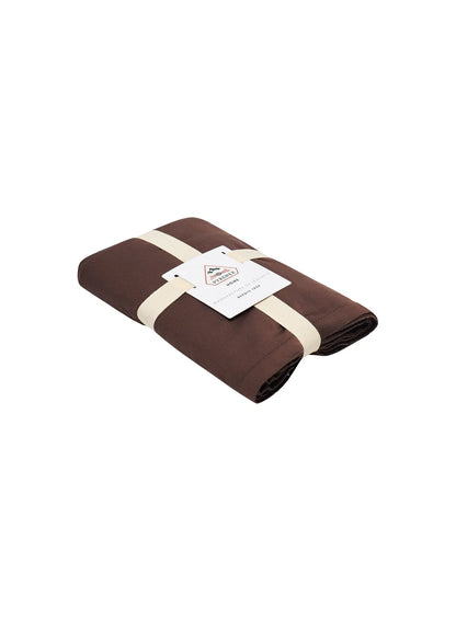Plain chocolate brown x2 pillowcases in cotton and TENCEL™ Lyocell