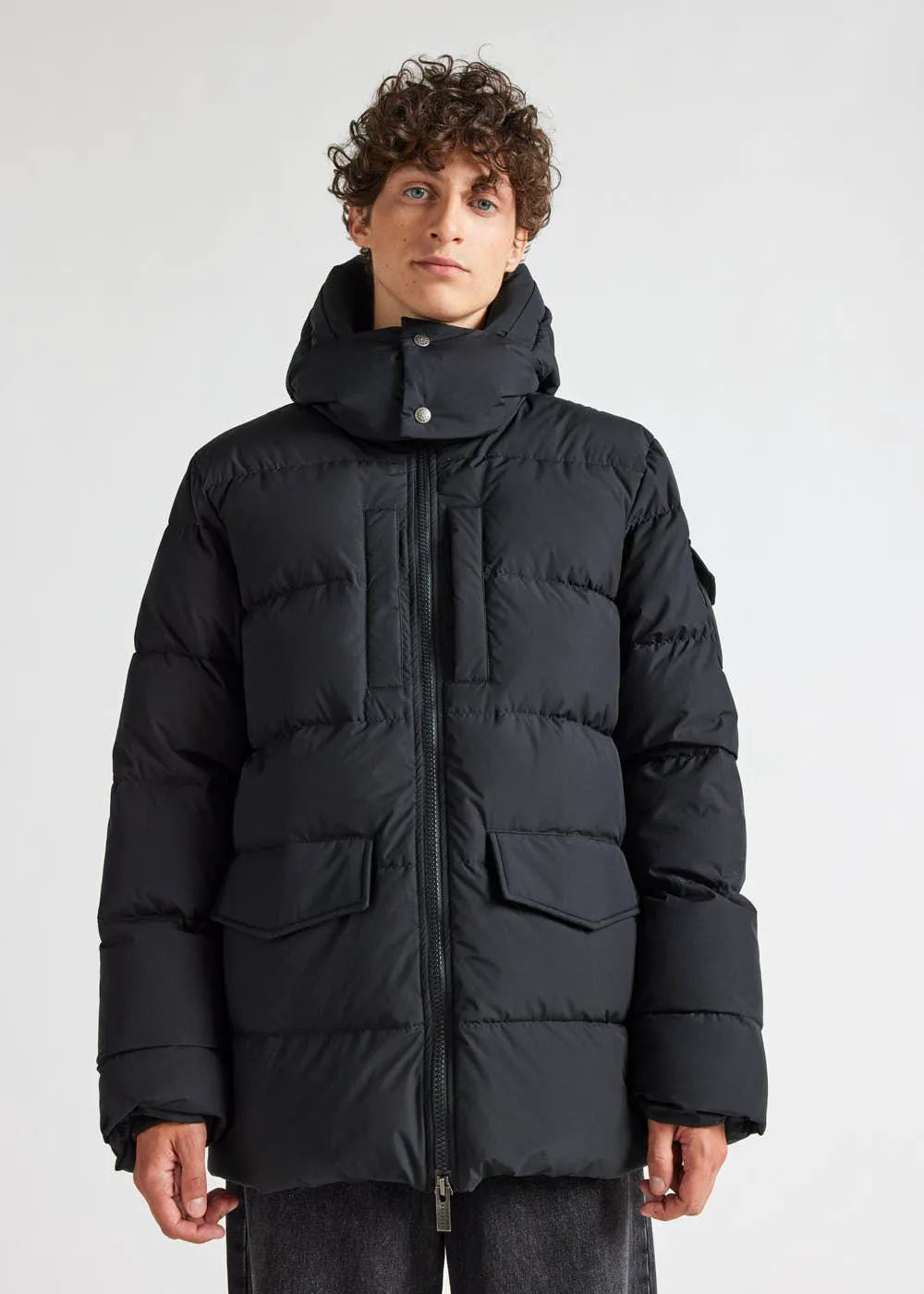 Men's Pyrenex Sterling Black hooded down jacket