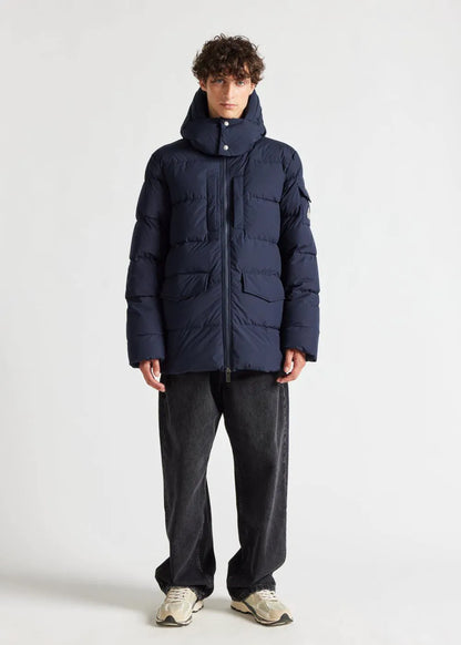 Men's hooded down jacket Pyrenex Sterling Amiral