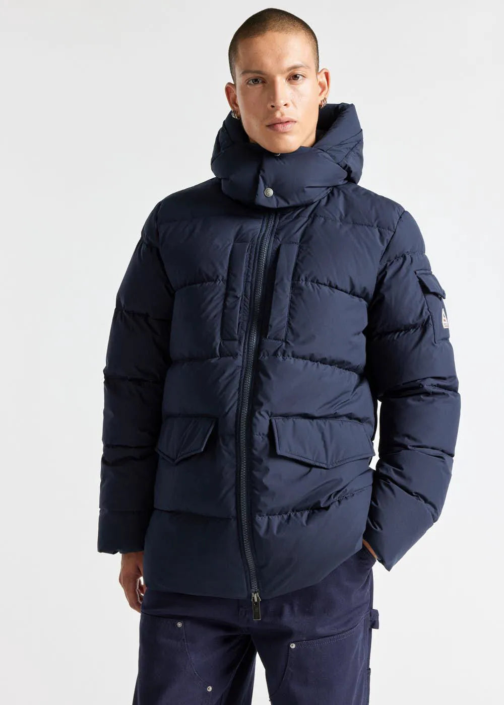 Men's hooded down jacket Pyrenex Sterling Amiral