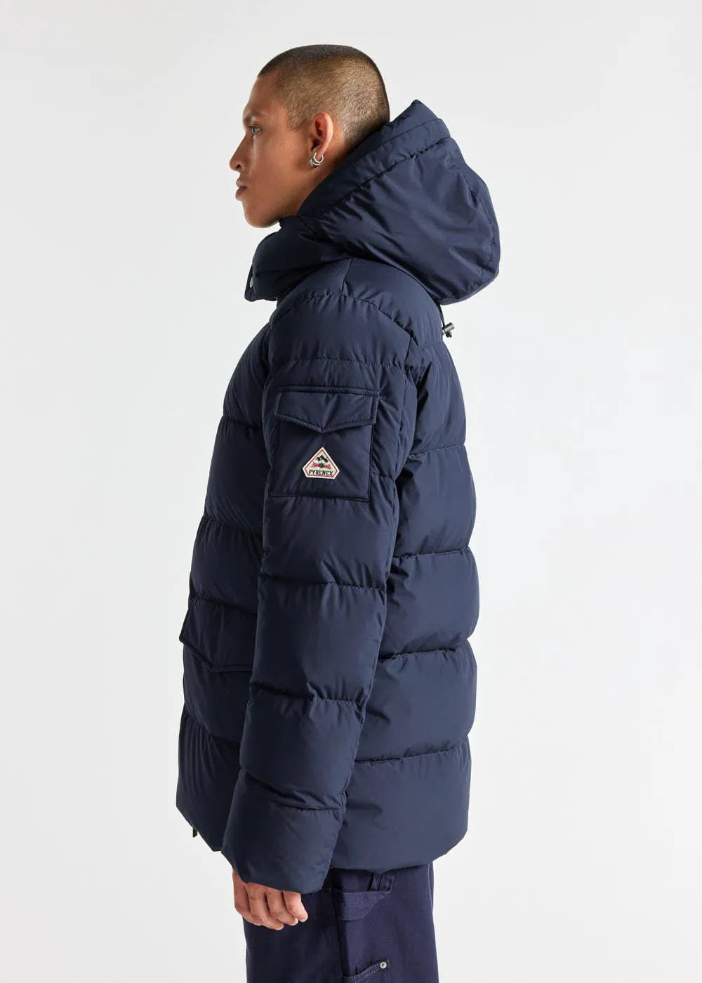 Men's hooded down jacket Pyrenex Sterling Amiral