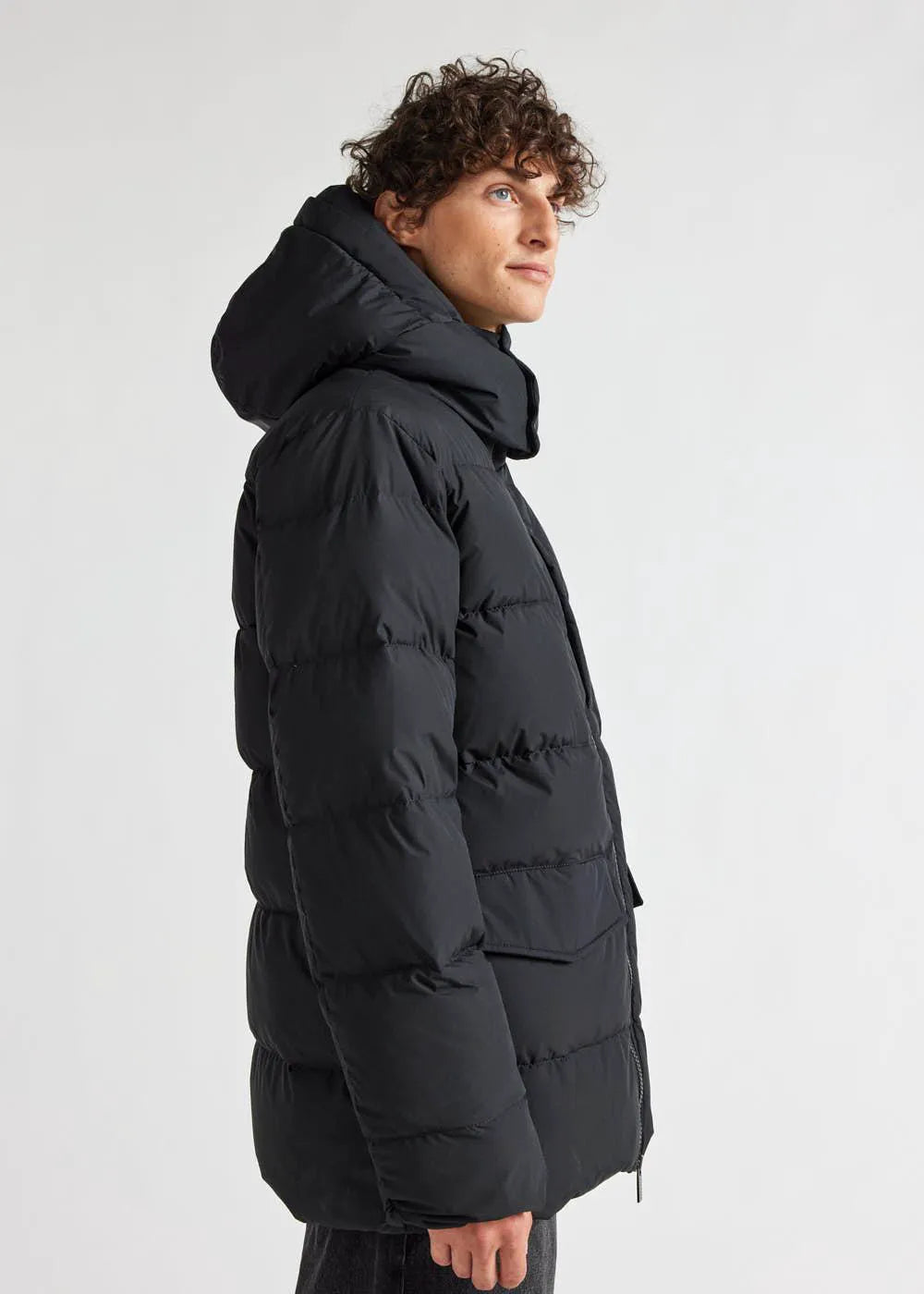 Men's Pyrenex Sterling Black hooded down jacket