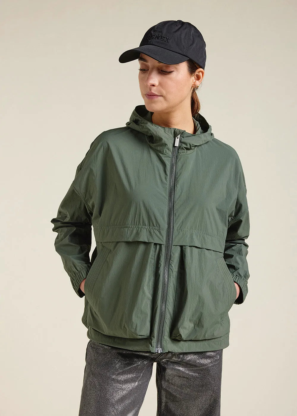 Short women's windbreaker in recycled fabric Pyrenex Yoko Jungle