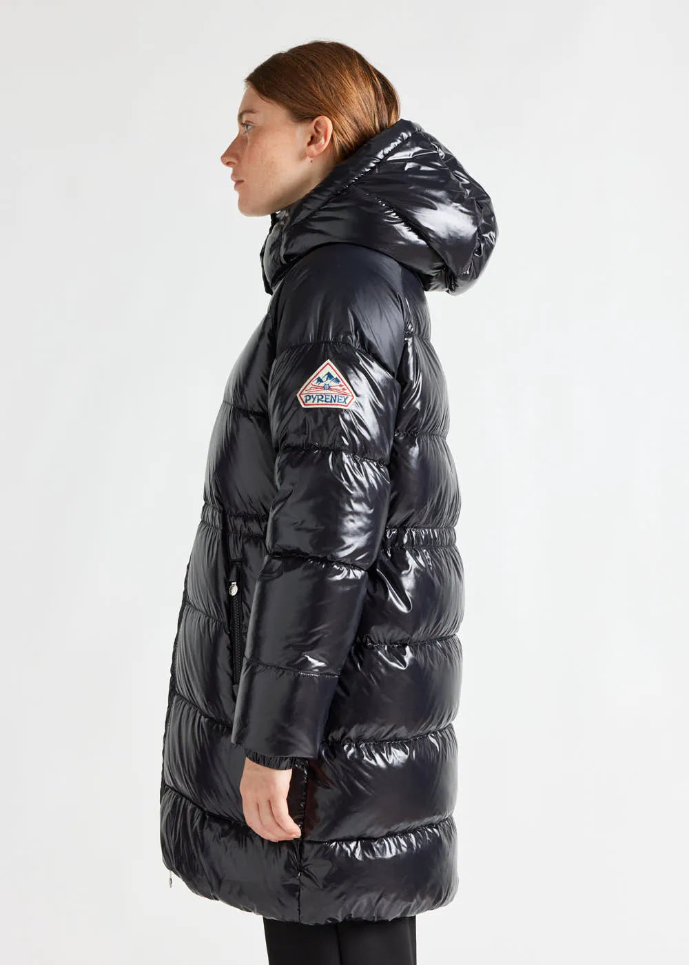 Hooded down jacket for women Pyrenex Fusion Black