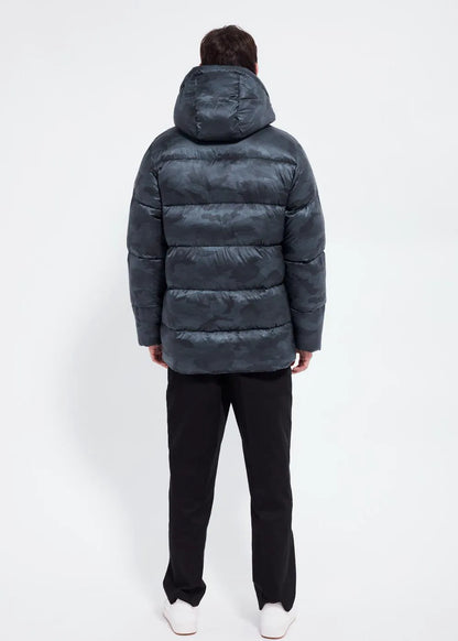 Men's down jacket Evolve Camo Camo blue print