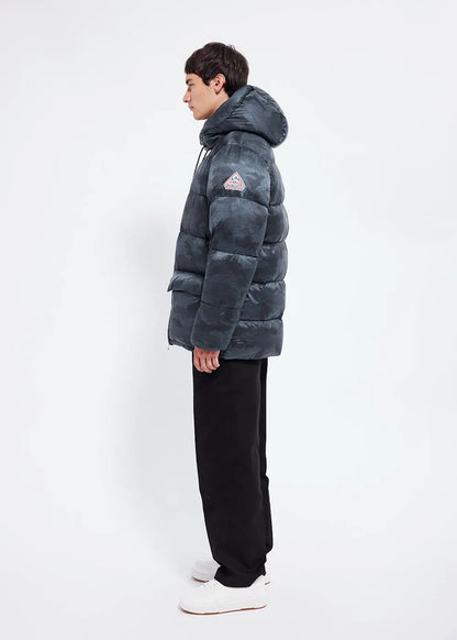 Men's down jacket Evolve Camo Camo blue print