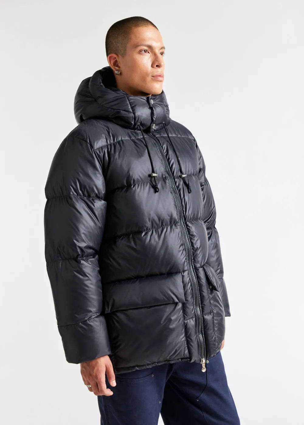 Hooded down jacket for men Pyrenex Evolve Black