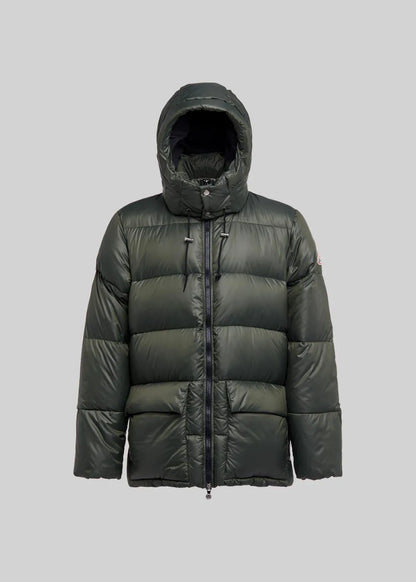 Hooded down jacket for men Pyrenex Evolve Deep khaki