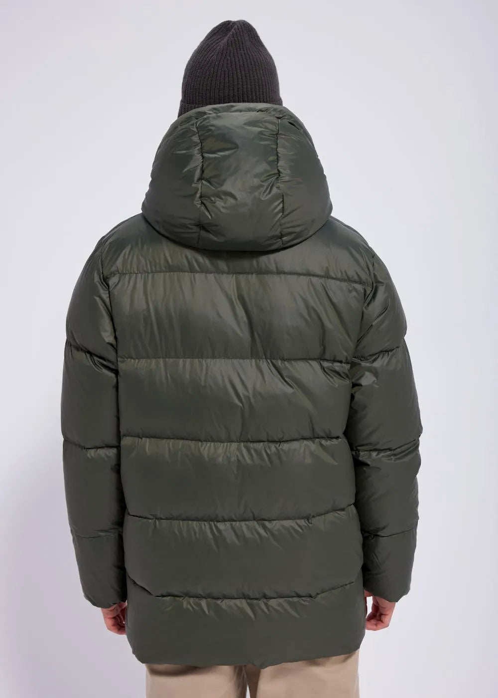 Hooded down jacket for men Pyrenex Evolve Deep khaki