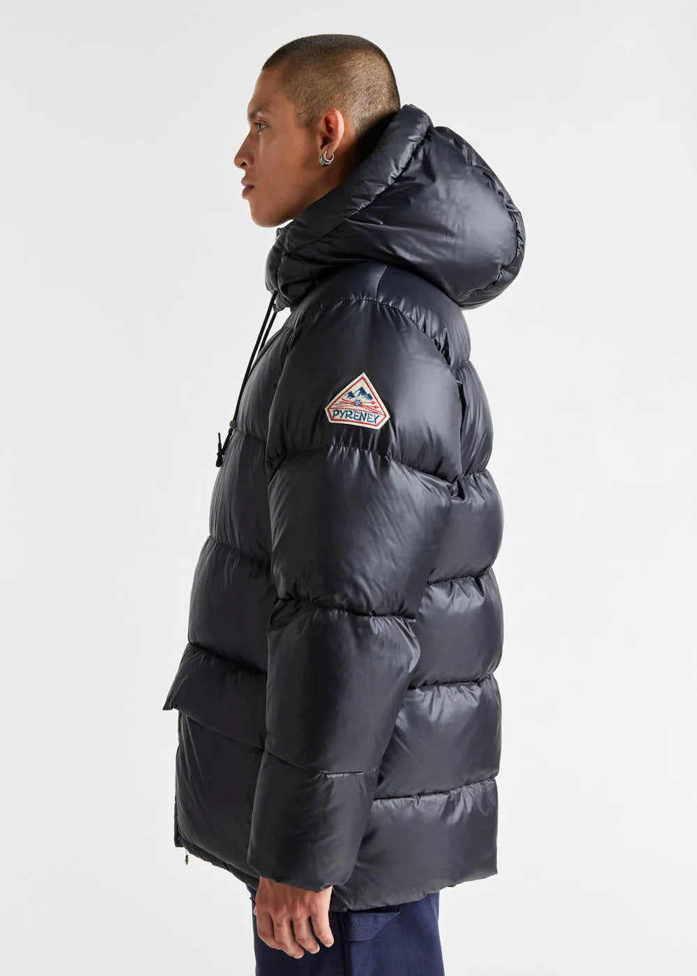Hooded down jacket for men Pyrenex Evolve Black