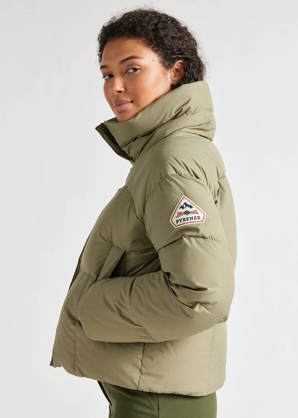Women's short down jacket Pyrenex Harmonie Crop Mermaid