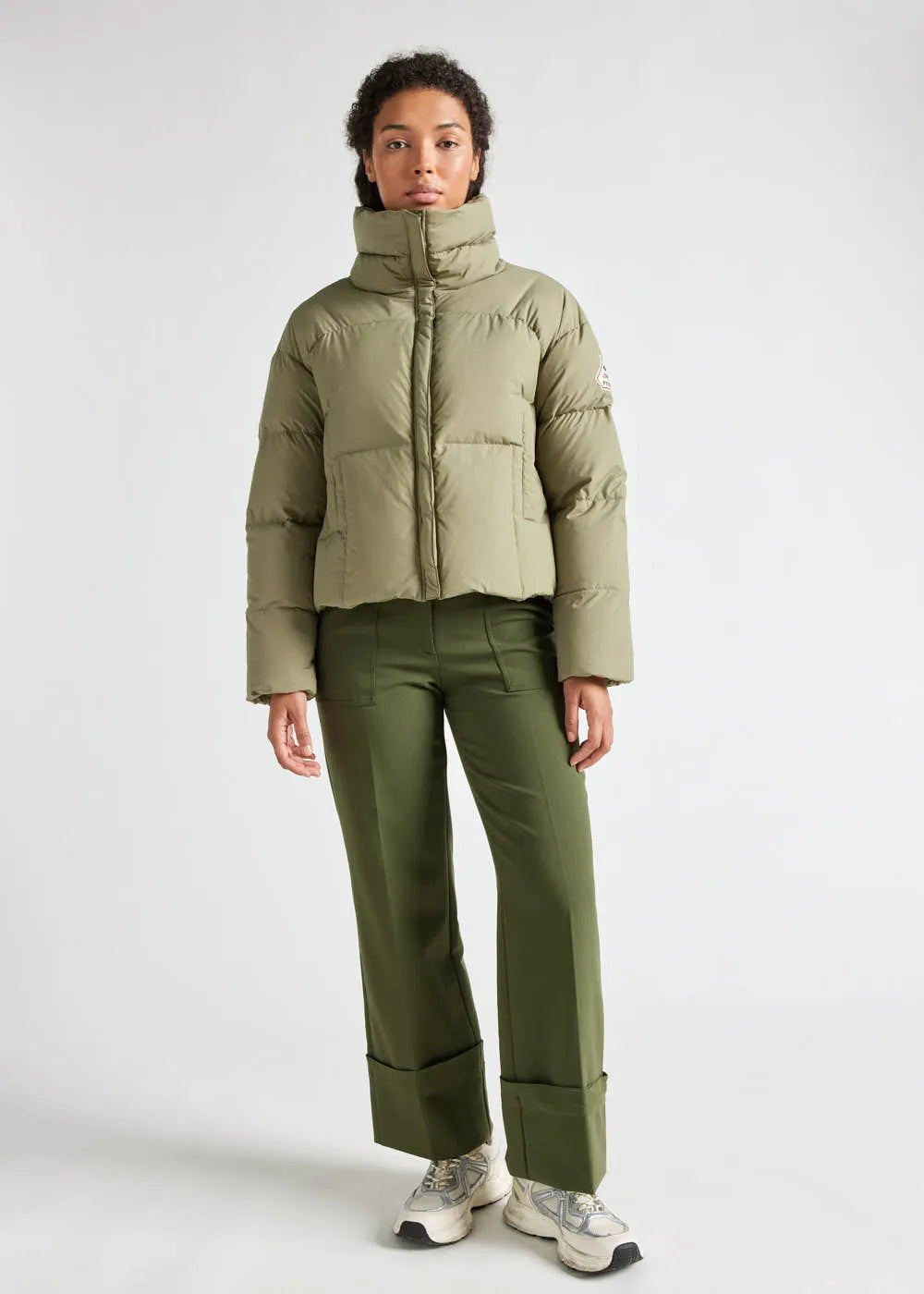 Women's short down jacket Pyrenex Harmonie Crop Mermaid
