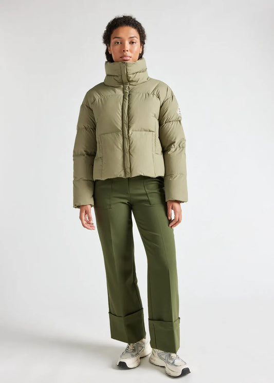 Women's short down jacket Pyrenex Harmonie Crop Mermaid