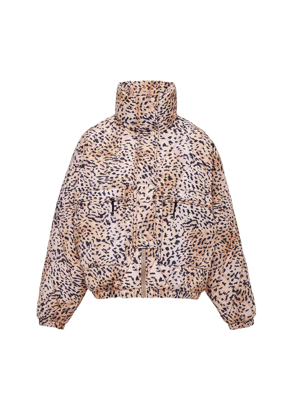 Friday women's down jacket Pyrenex x Roseanna wild leopard print
