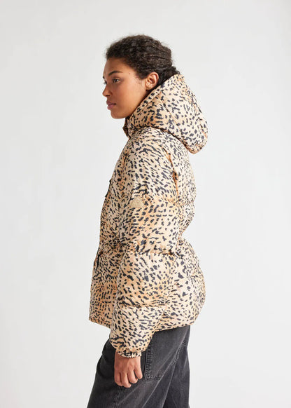 Talitha women's down jacket Pyrenex x Roseanna wild leopard print
