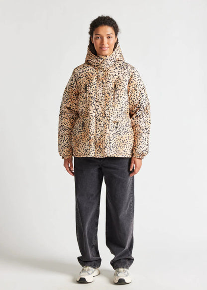 Talitha women's down jacket Pyrenex x Roseanna wild leopard print