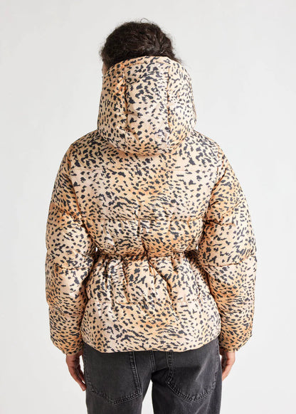 Talitha women's down jacket Pyrenex x Roseanna wild leopard print