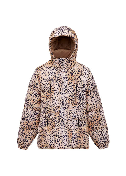 Talitha women's down jacket Pyrenex x Roseanna wild leopard print