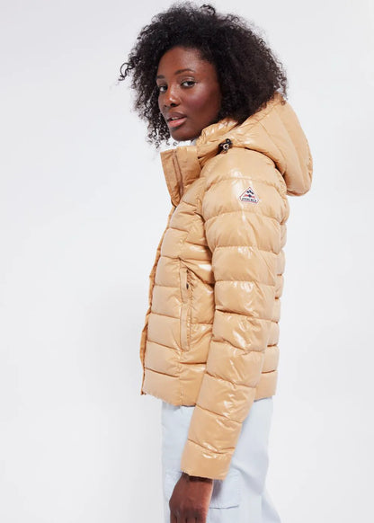 Pyrenex Spoutnic Iced coffee shiny women's down jacket