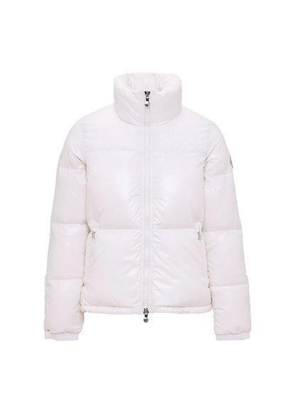 Short glossy down jacket for women Pyrenex Goldin Milk