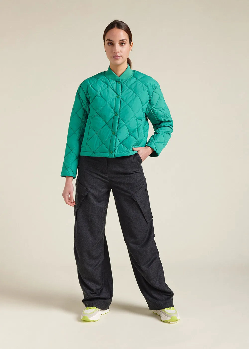 Lightweight women's cross-quilted down jacket Suzane Alhambra