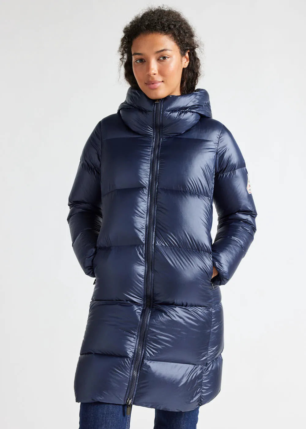 Pyrenex Tamara women's long down jacket Amiral