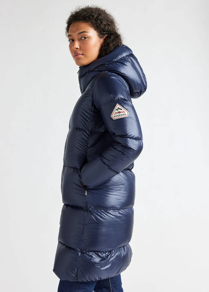Pyrenex Tamara women's long down jacket Amiral