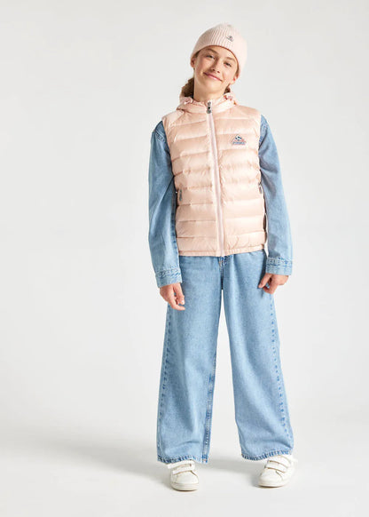 Pyrenex Cheslin Peach Whip children's sleeveless down gilet