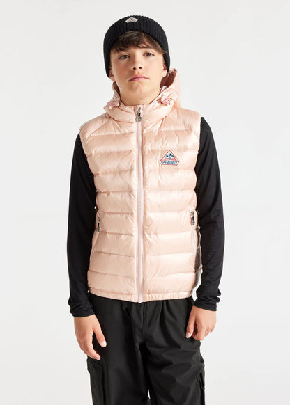Pyrenex Cheslin Peach Whip children's sleeveless down gilet