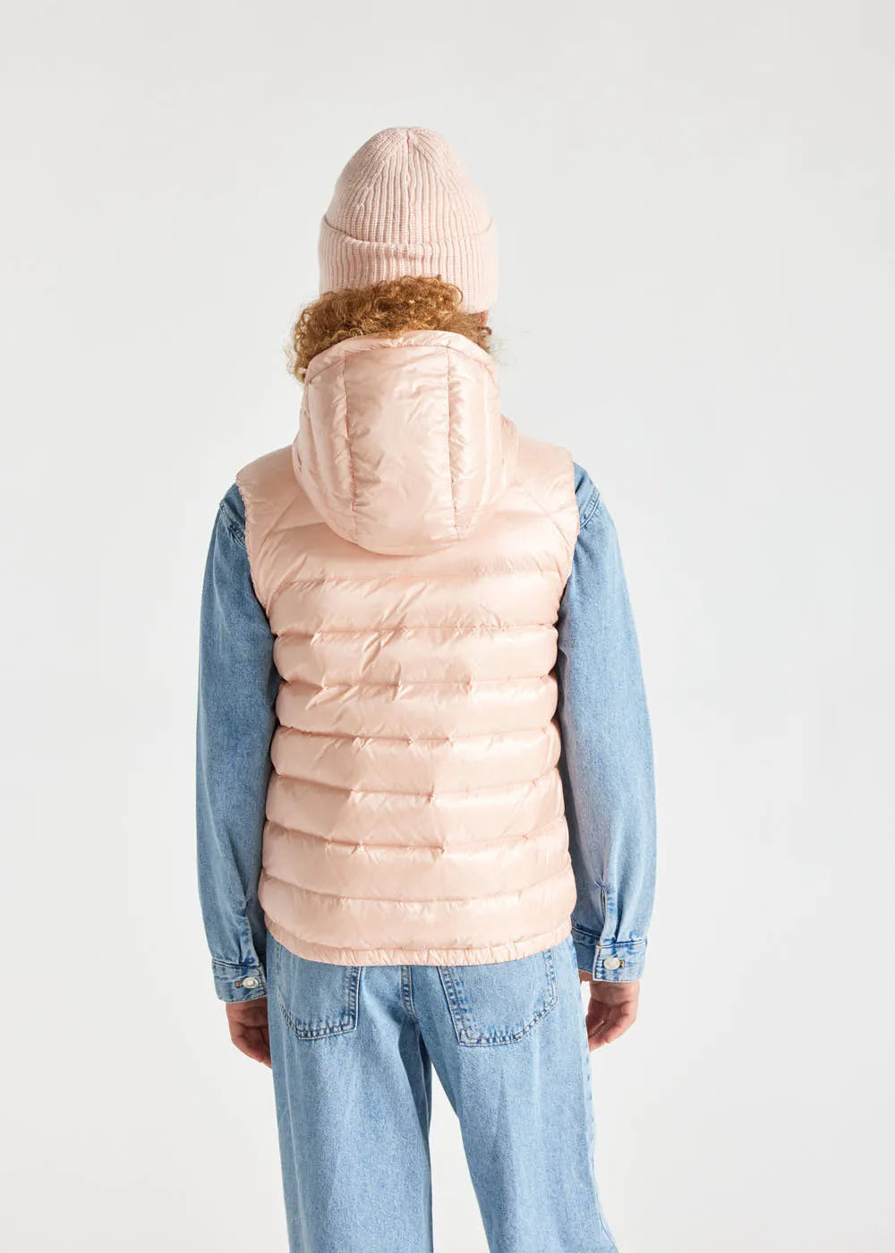 Pyrenex Cheslin Peach Whip children's sleeveless down gilet