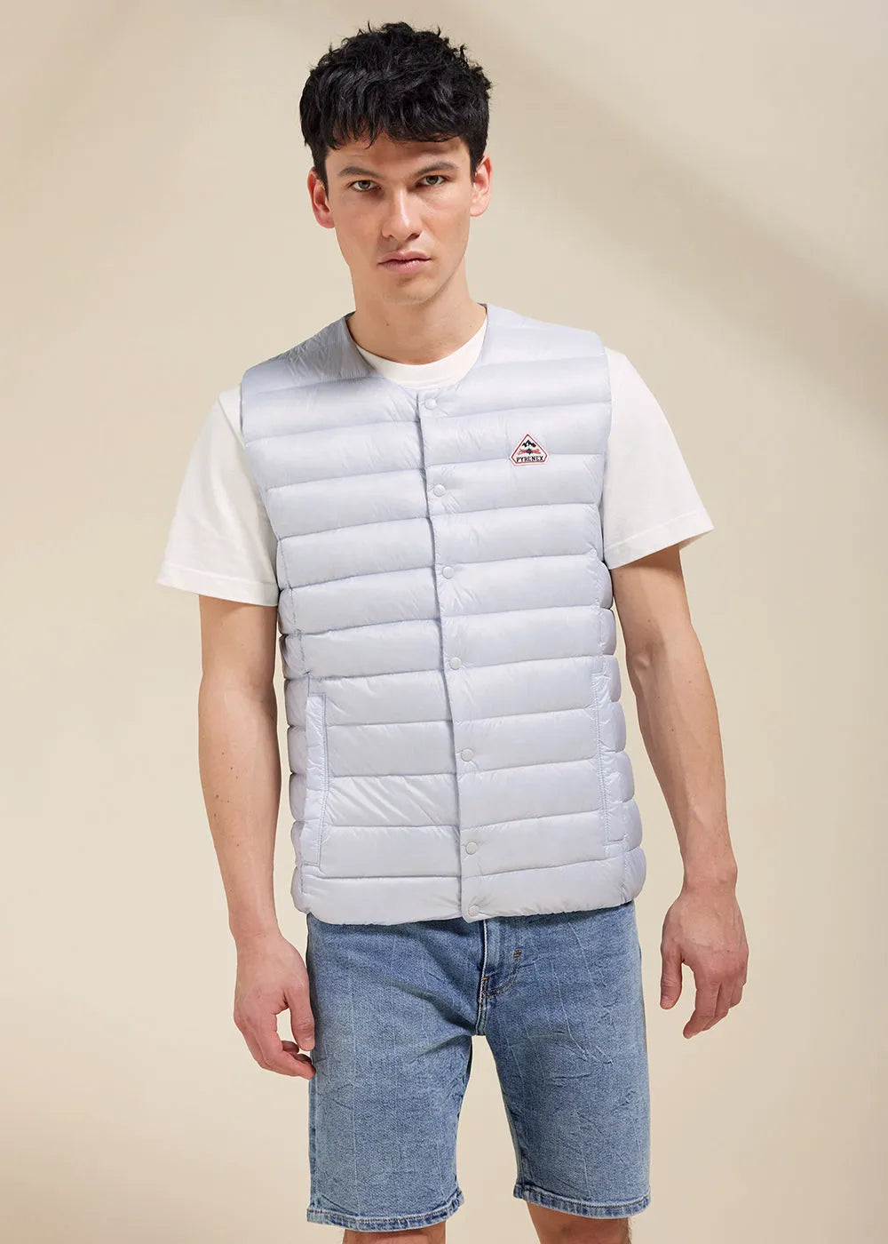 Ultra-lightweight gilet for men Aero Arctic ice