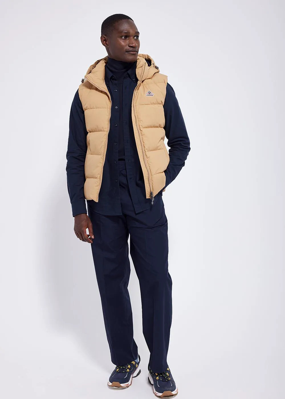 Pyrenex Spoutnic sleeveless down jacket with removable hood Iced coffee