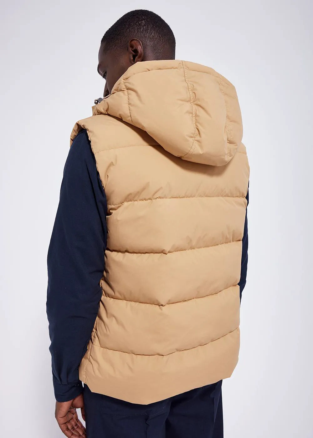 Pyrenex Spoutnic sleeveless down jacket with removable hood Iced coffee
