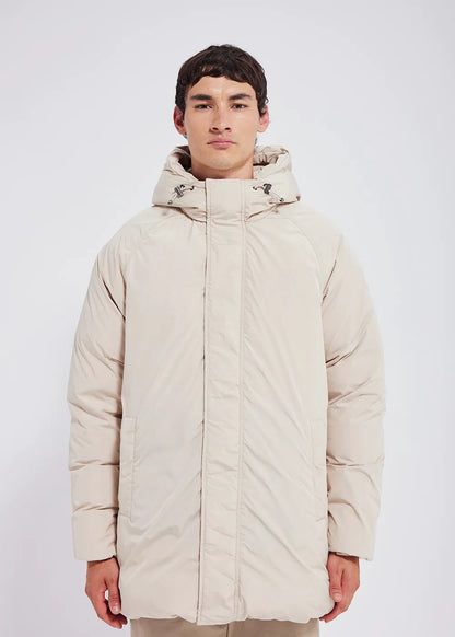 Men's hooded parka Pyrenex Spark in natural down Brown rice