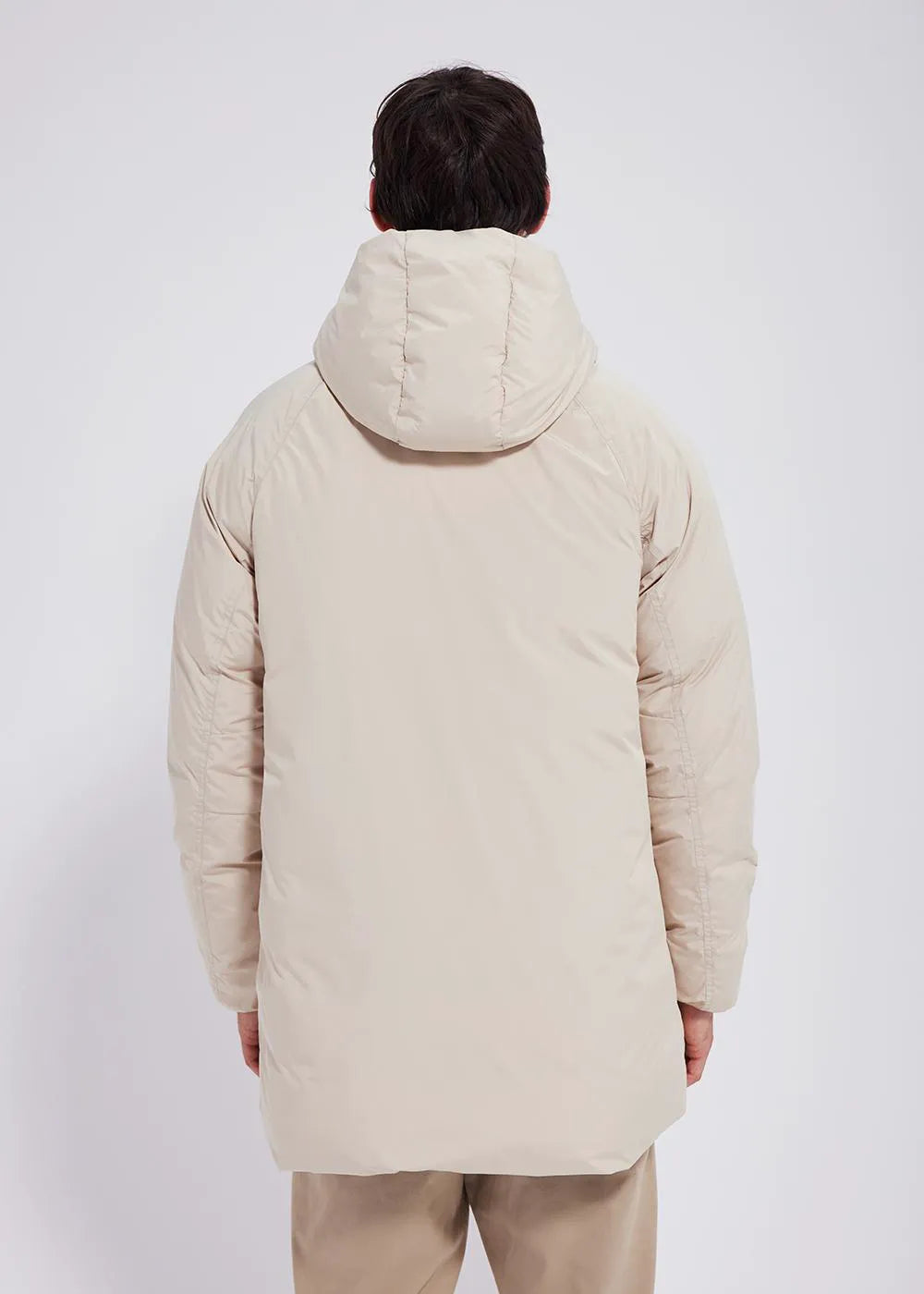 Men's hooded parka Pyrenex Spark in natural down Brown rice
