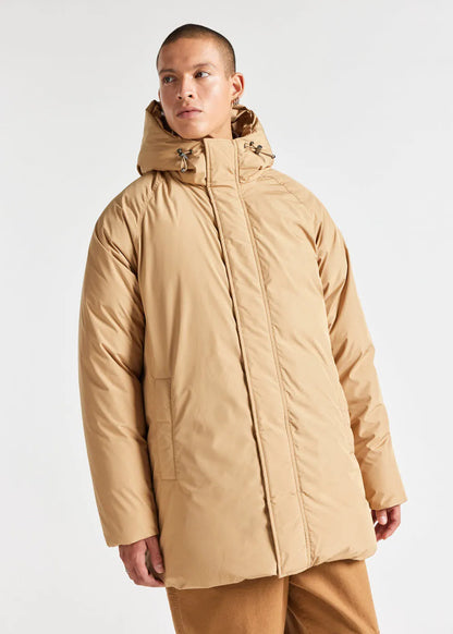 Pyrenex Spark men's hooded parka in natural down Iced coffee