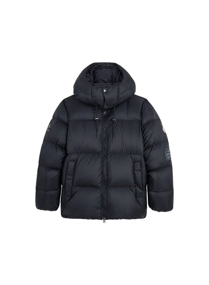 Unisex Shift Hooded Ripstop Pyrenex x Wildside black down jacket