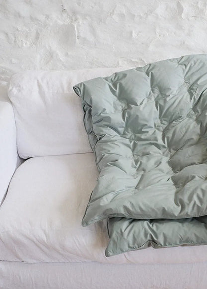 Caresse Vert de gris Blanket
